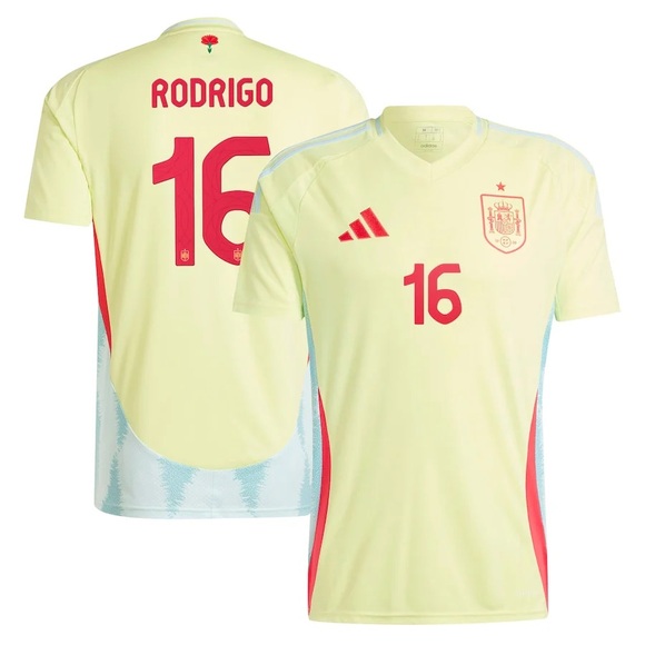 Rodrigo Spain National Team adidas 2024 Away Authentic Jersey - Yellow - Picture 1 of 7